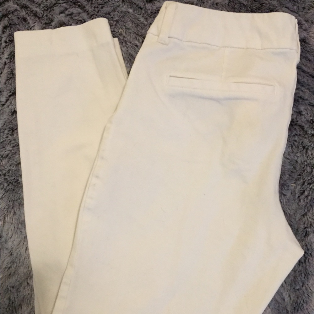 White casual business pants